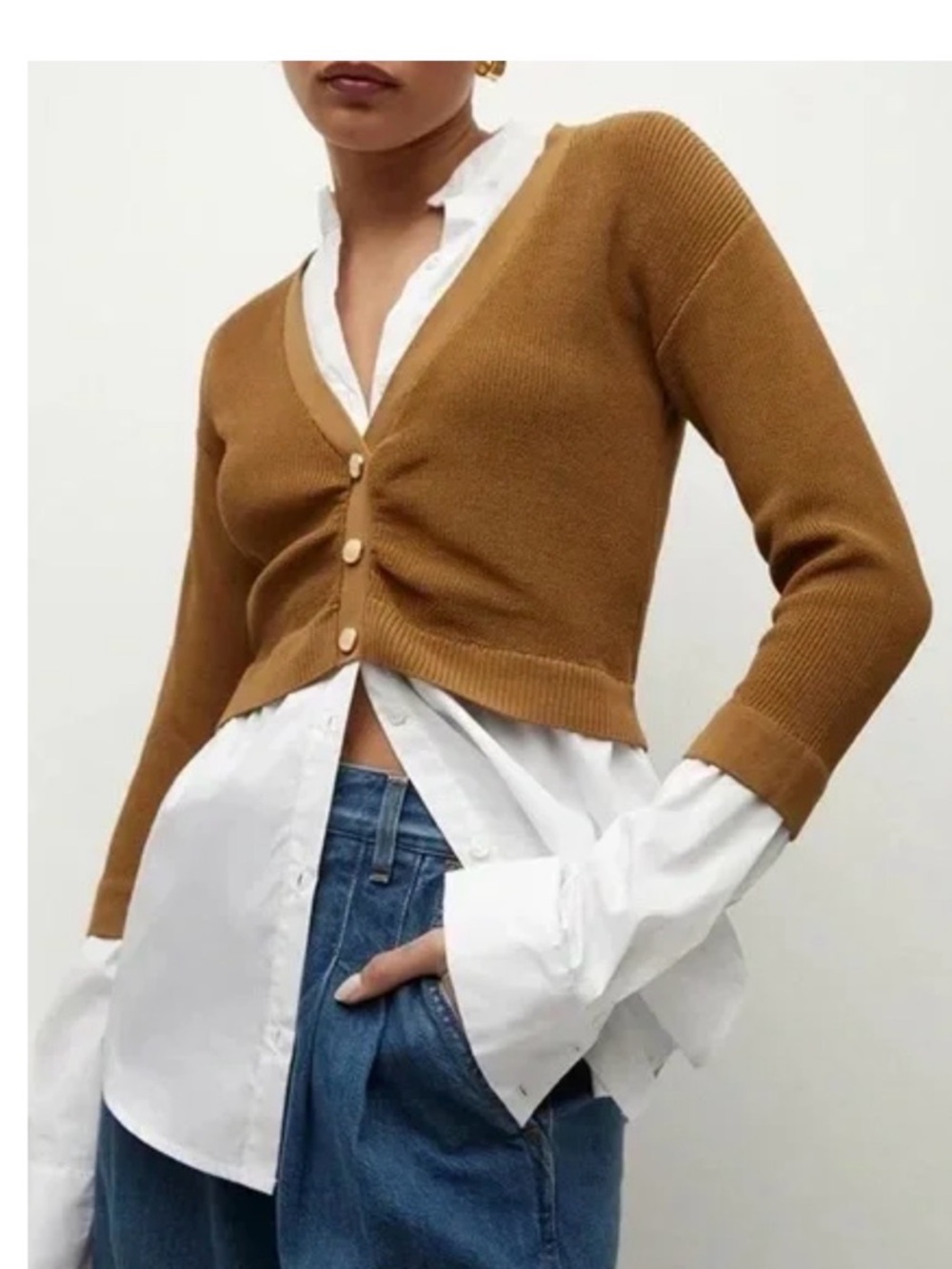 Veronica Beard Leonora’s Blouse-Camel
